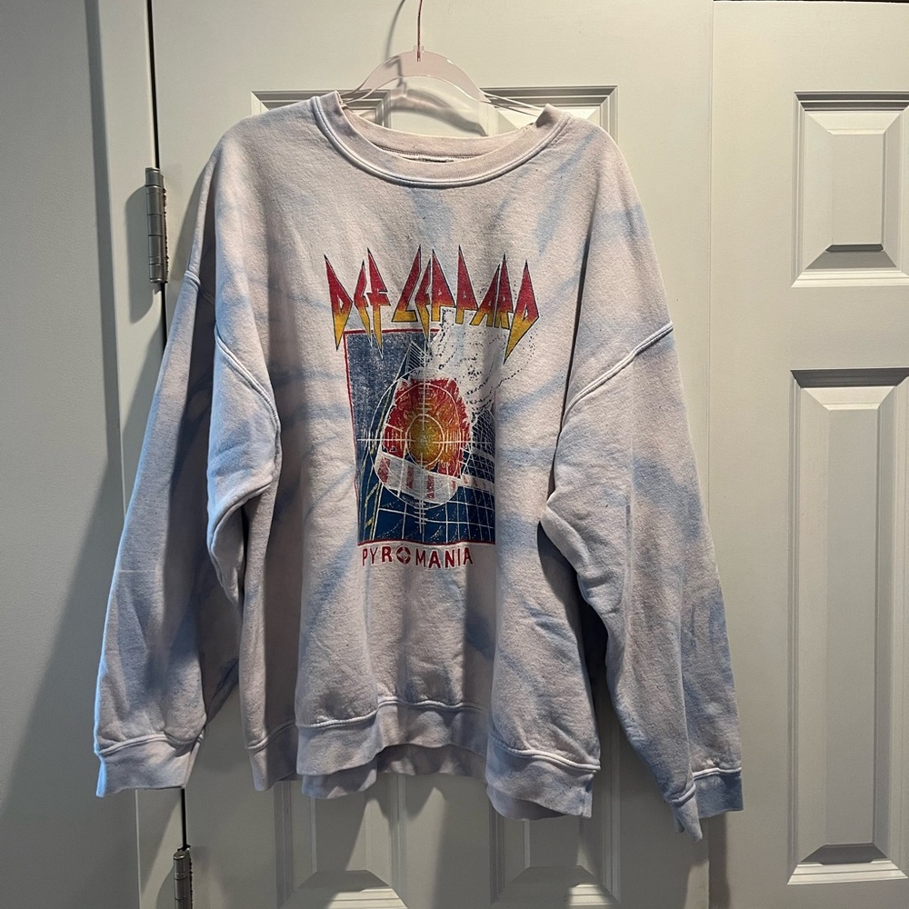 Tie dye Def Leppard sweatshirt
